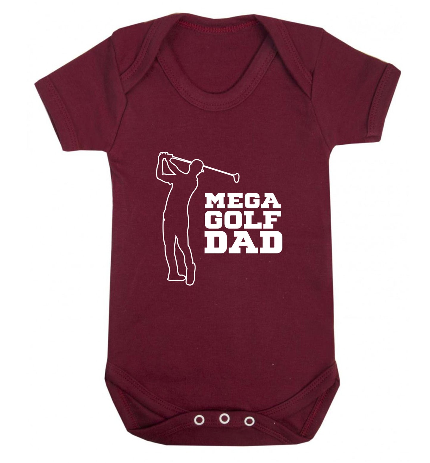 Mega golfing dad Baby Vest maroon 18-24 months