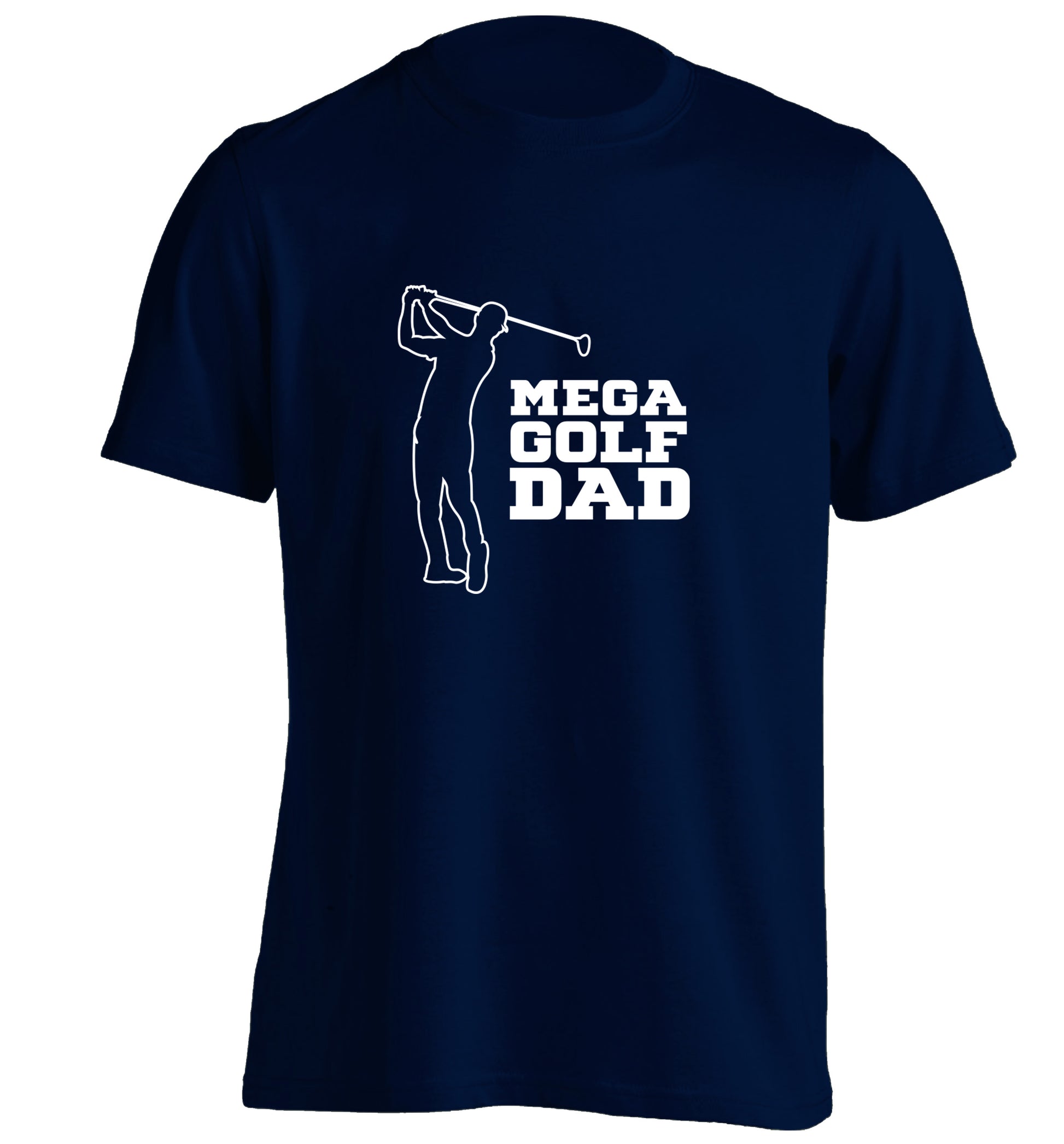 Mega golfing dad adults unisex navy Tshirt 2XL