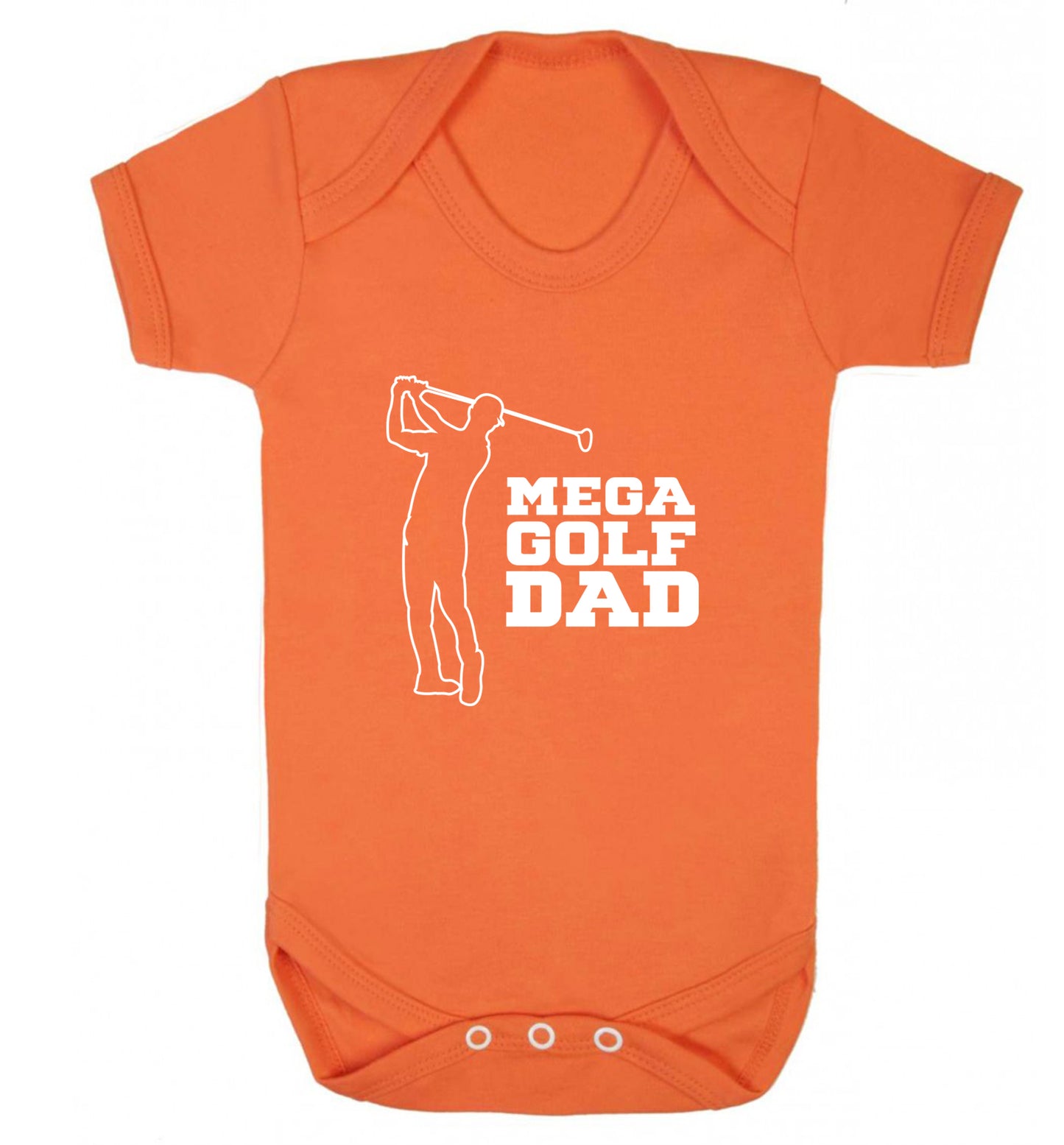 Mega golfing dad Baby Vest orange 18-24 months