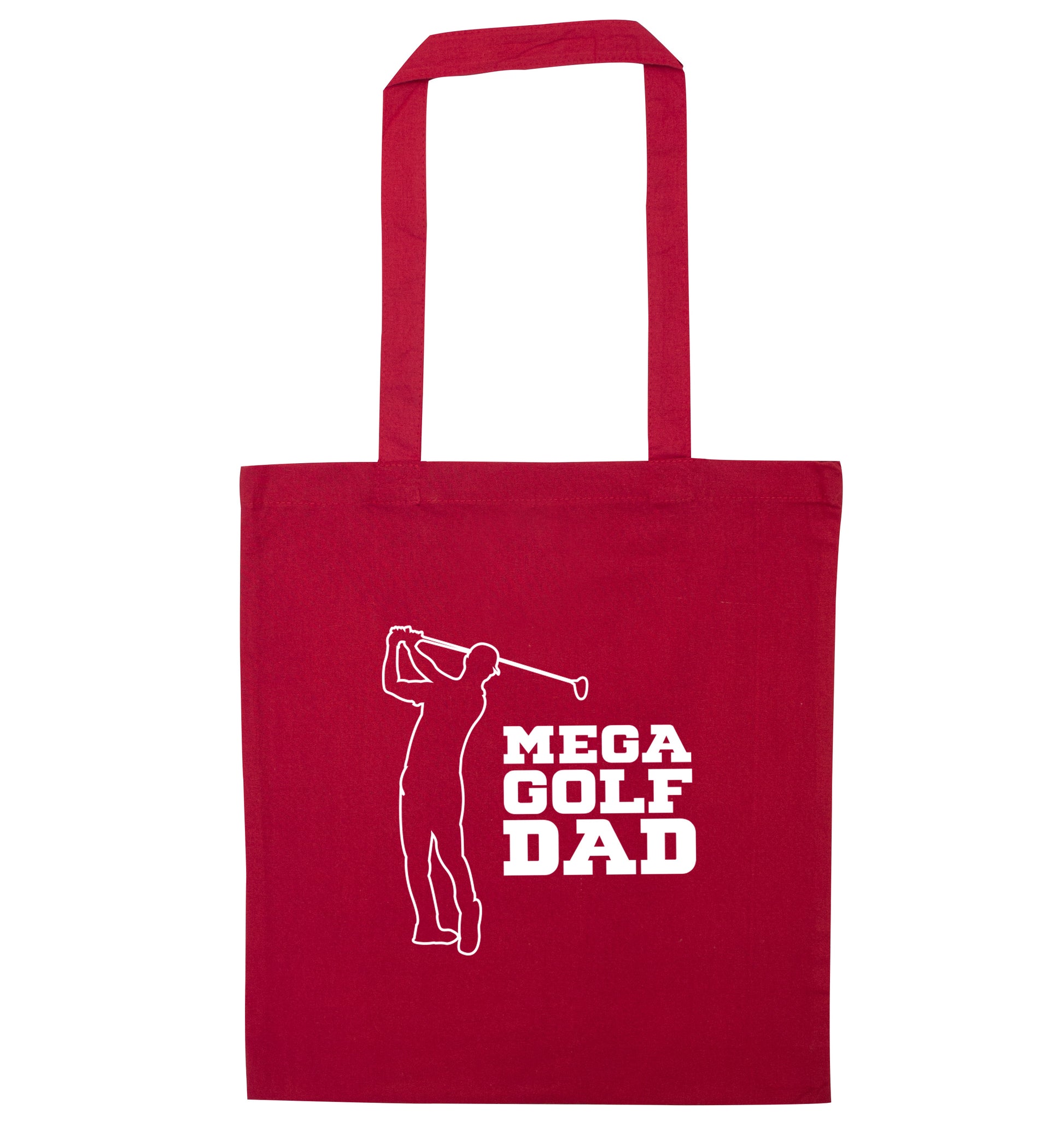 Mega golfing dad red tote bag