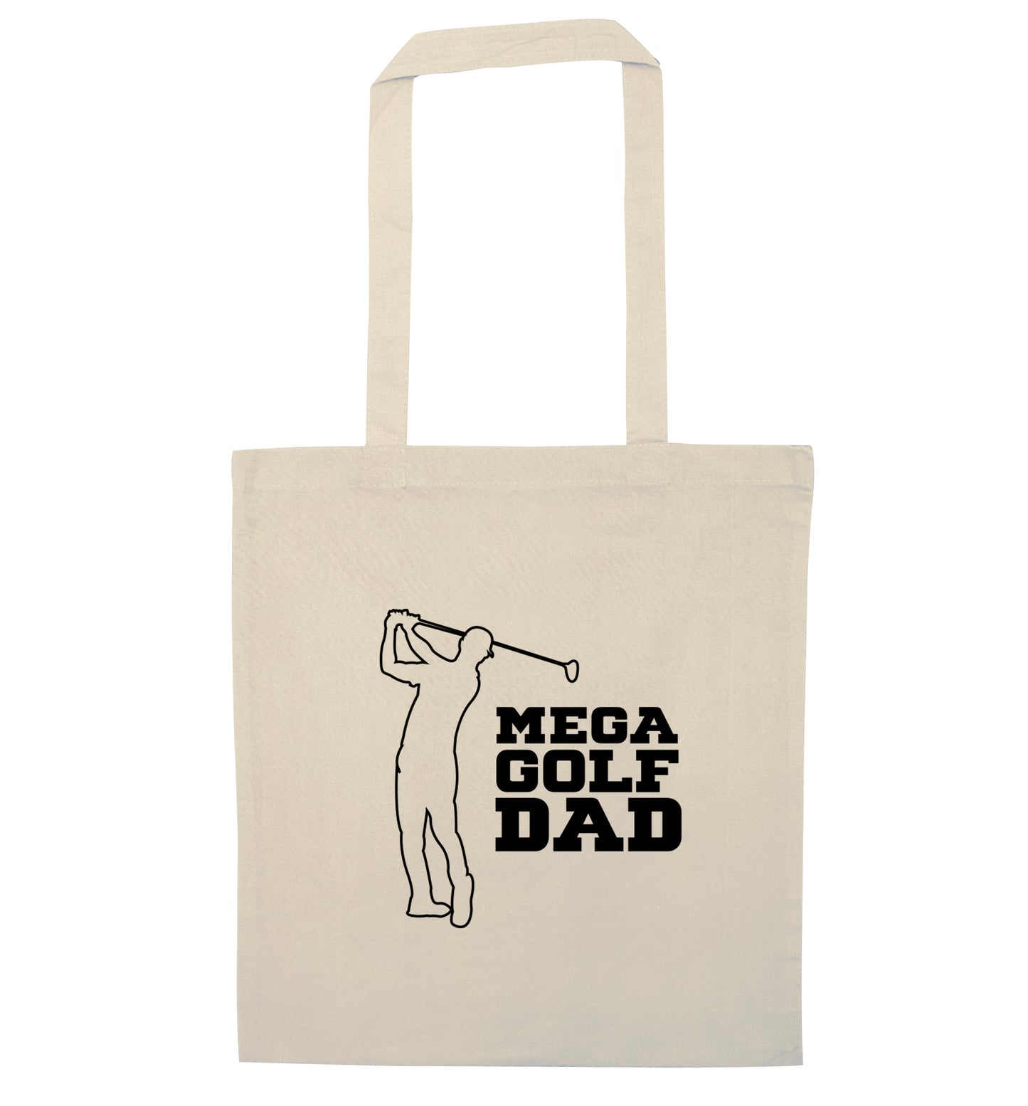 Mega golfing dad natural tote bag