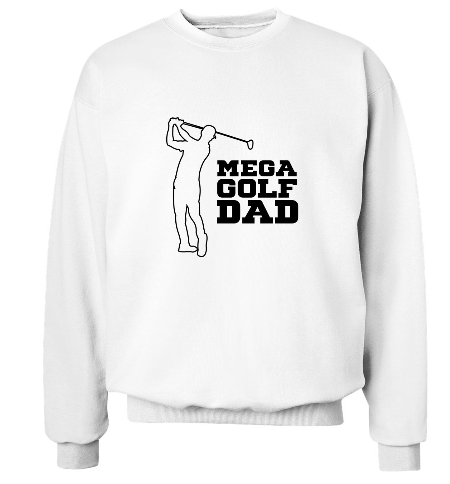 Mega golfing dad Adult's unisex white Sweater 2XL