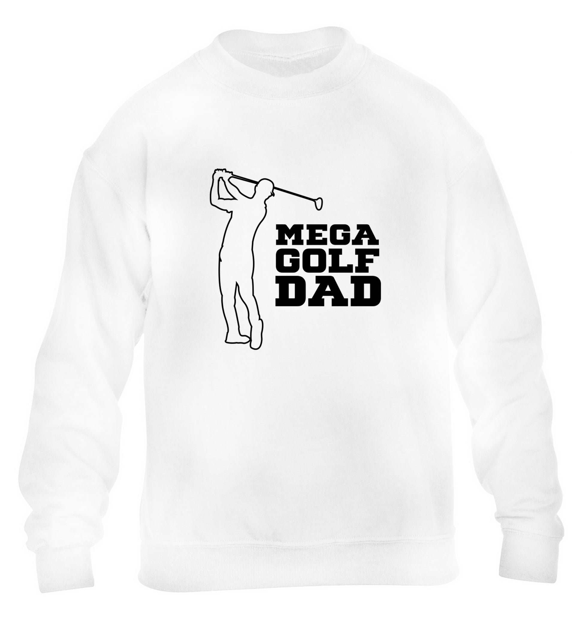 Mega golfing dad children's white sweater 12-13 Years