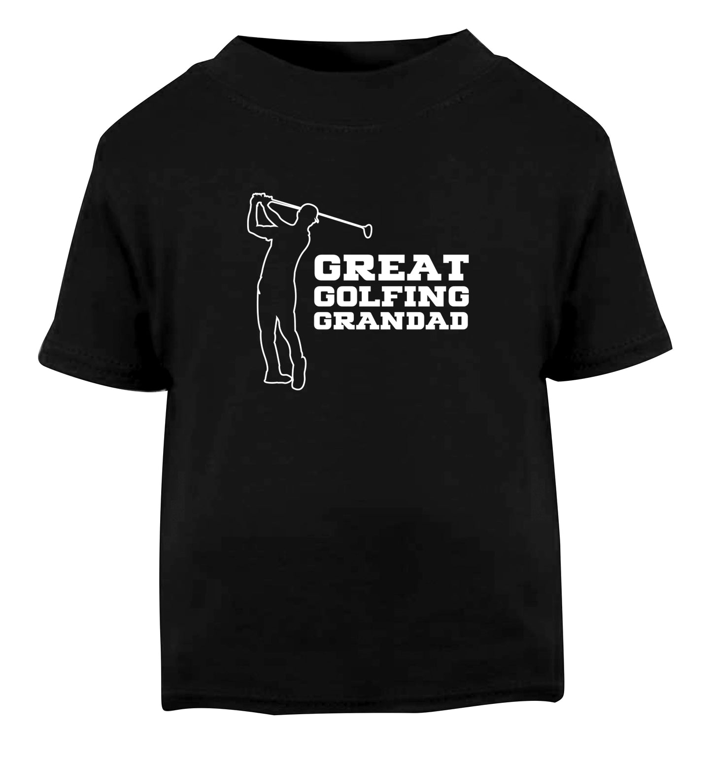 Great Golfing Grandad Black Baby Toddler Tshirt 2 years