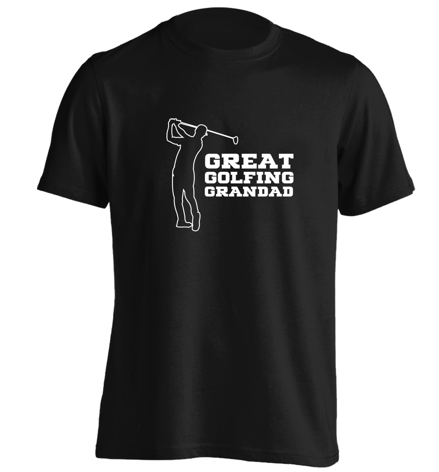 Great Golfing Grandad adults unisex black Tshirt 2XL