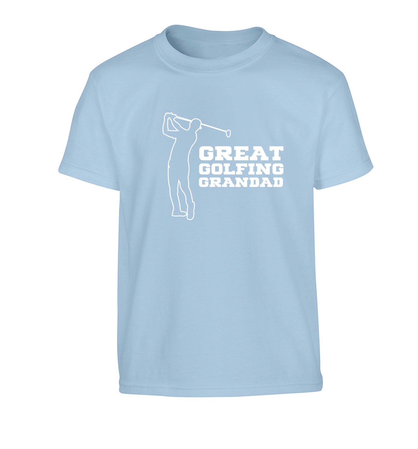 Great Golfing Grandad Children's light blue Tshirt 12-13 Years