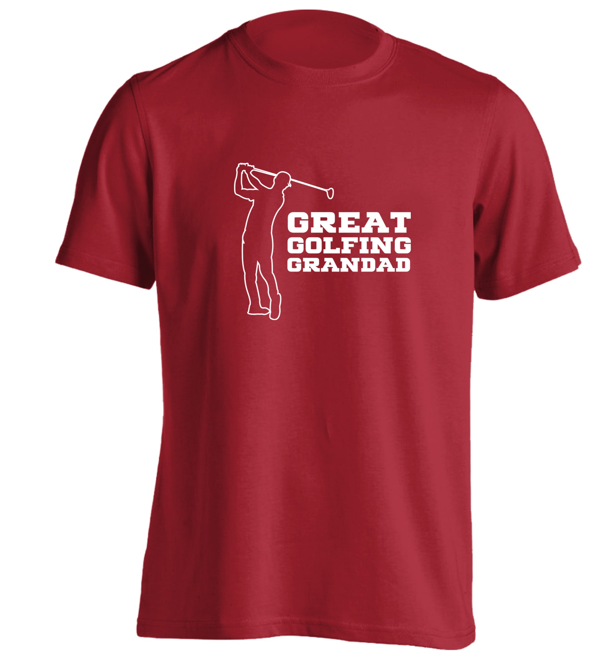 Great Golfing Grandad adults unisex red Tshirt 2XL