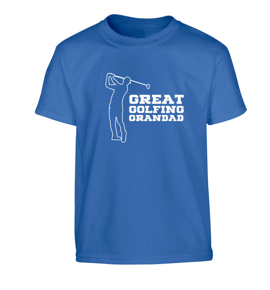 Great Golfing Grandad Children's blue Tshirt 12-13 Years