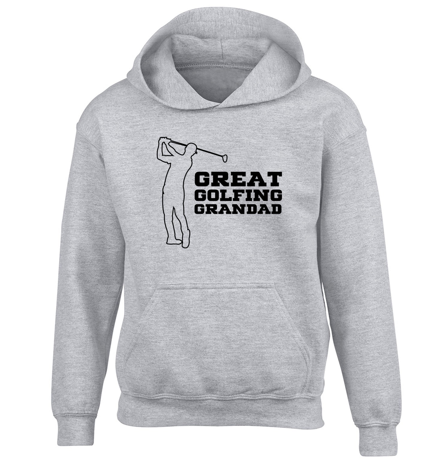 Great Golfing Grandad children's grey hoodie 12-13 Years