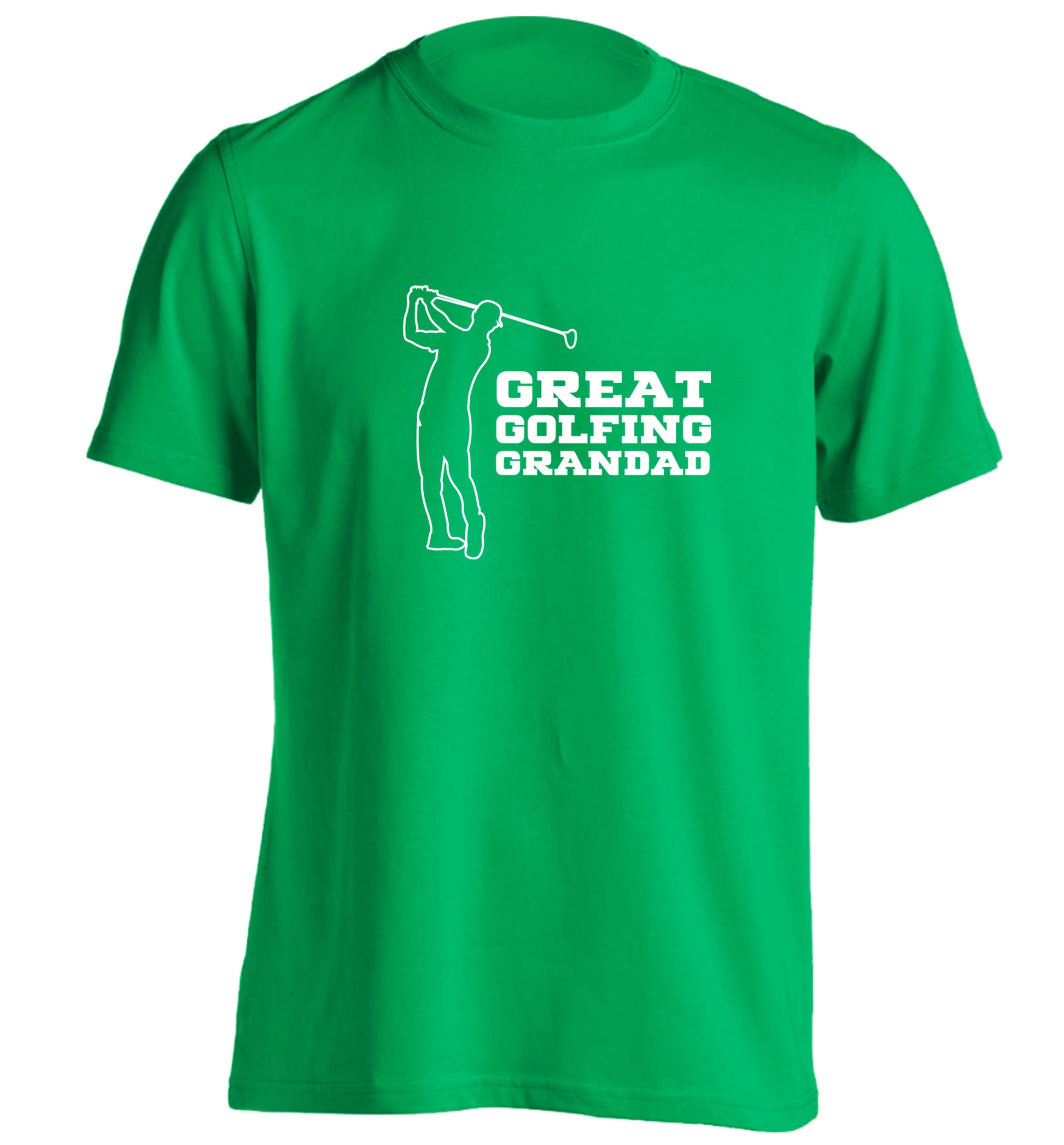 Great Golfing Grandad adults unisex green Tshirt 2XL