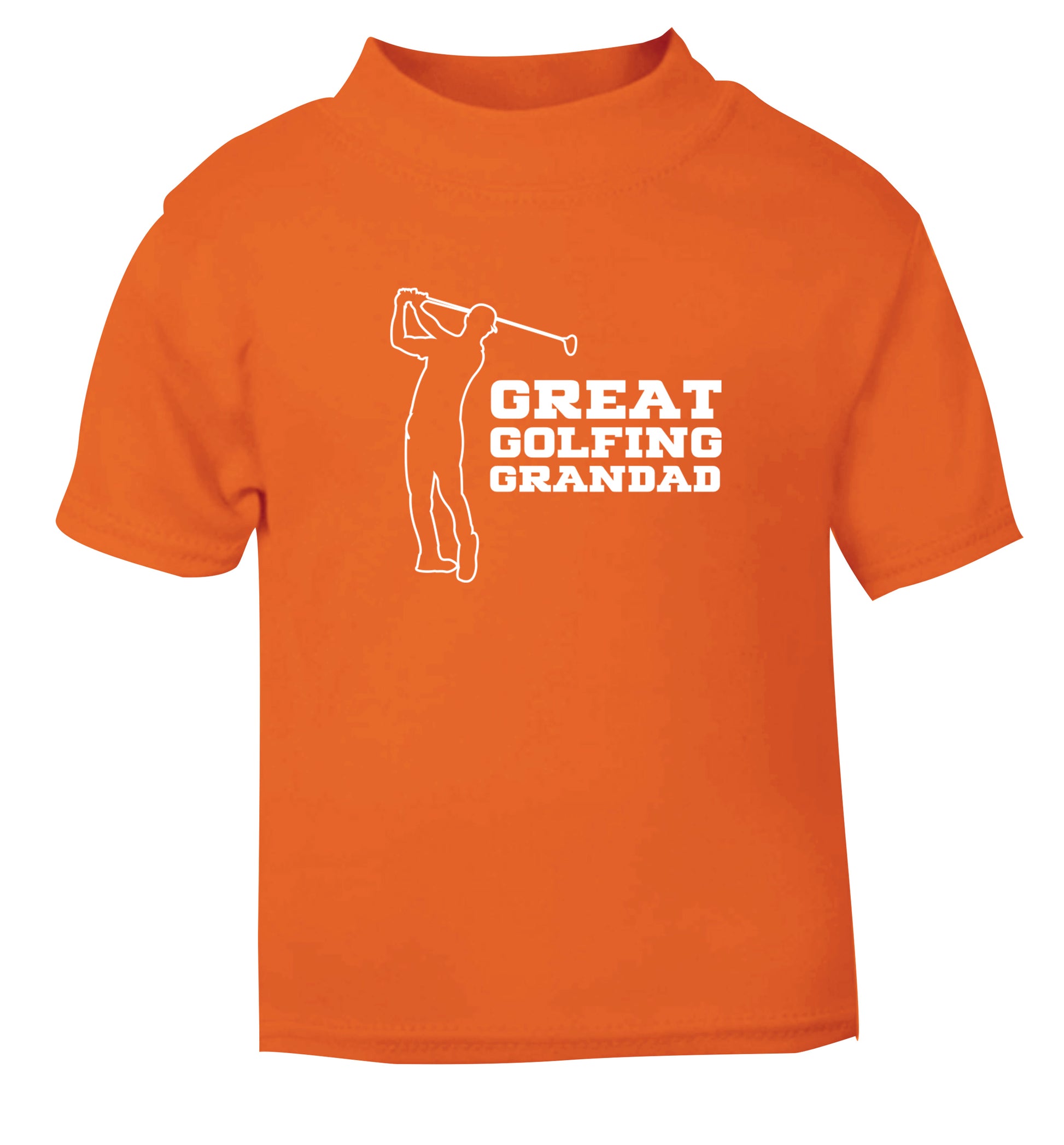 Great Golfing Grandad orange Baby Toddler Tshirt 2 Years