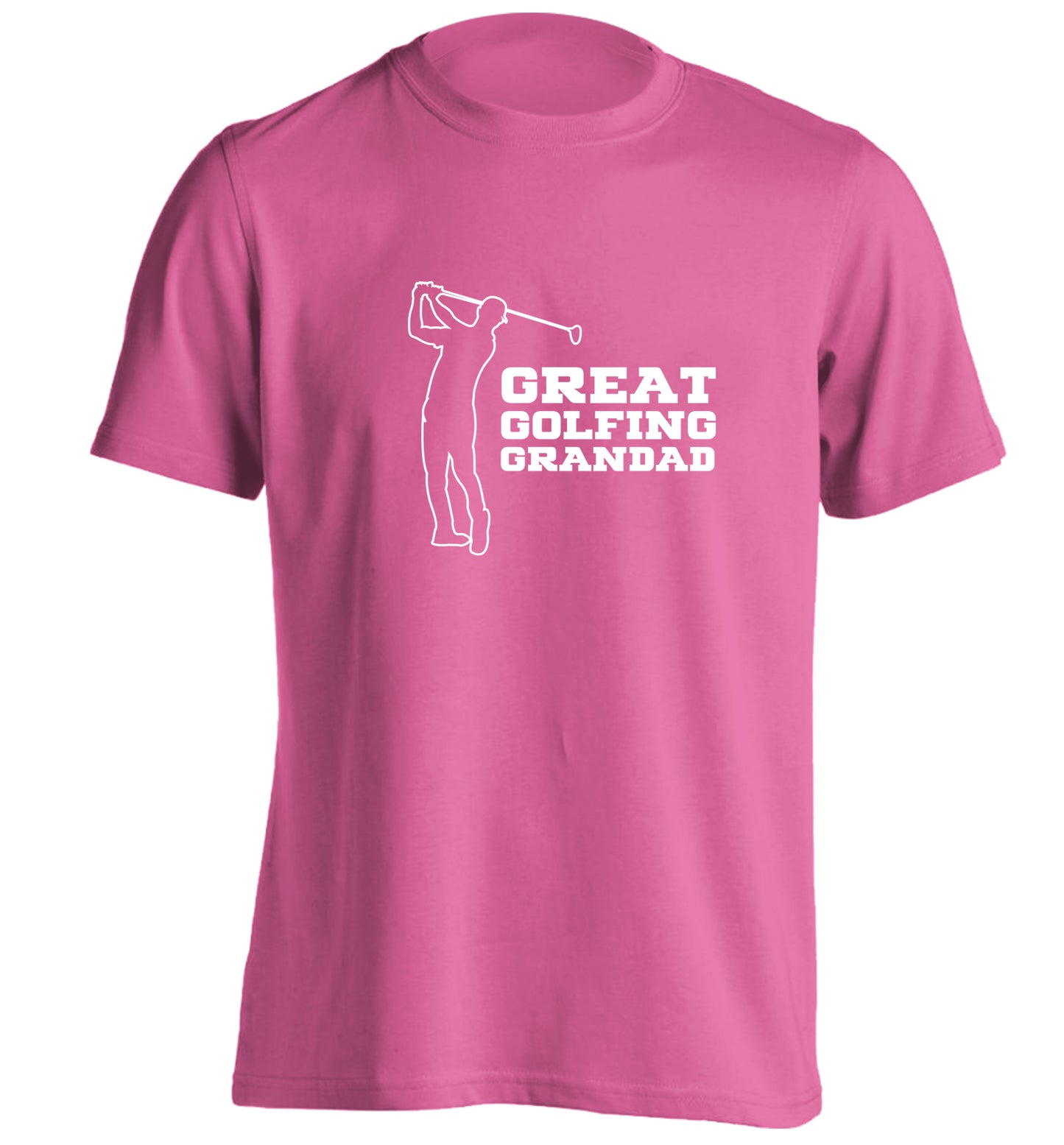 Great Golfing Grandad adults unisex pink Tshirt 2XL