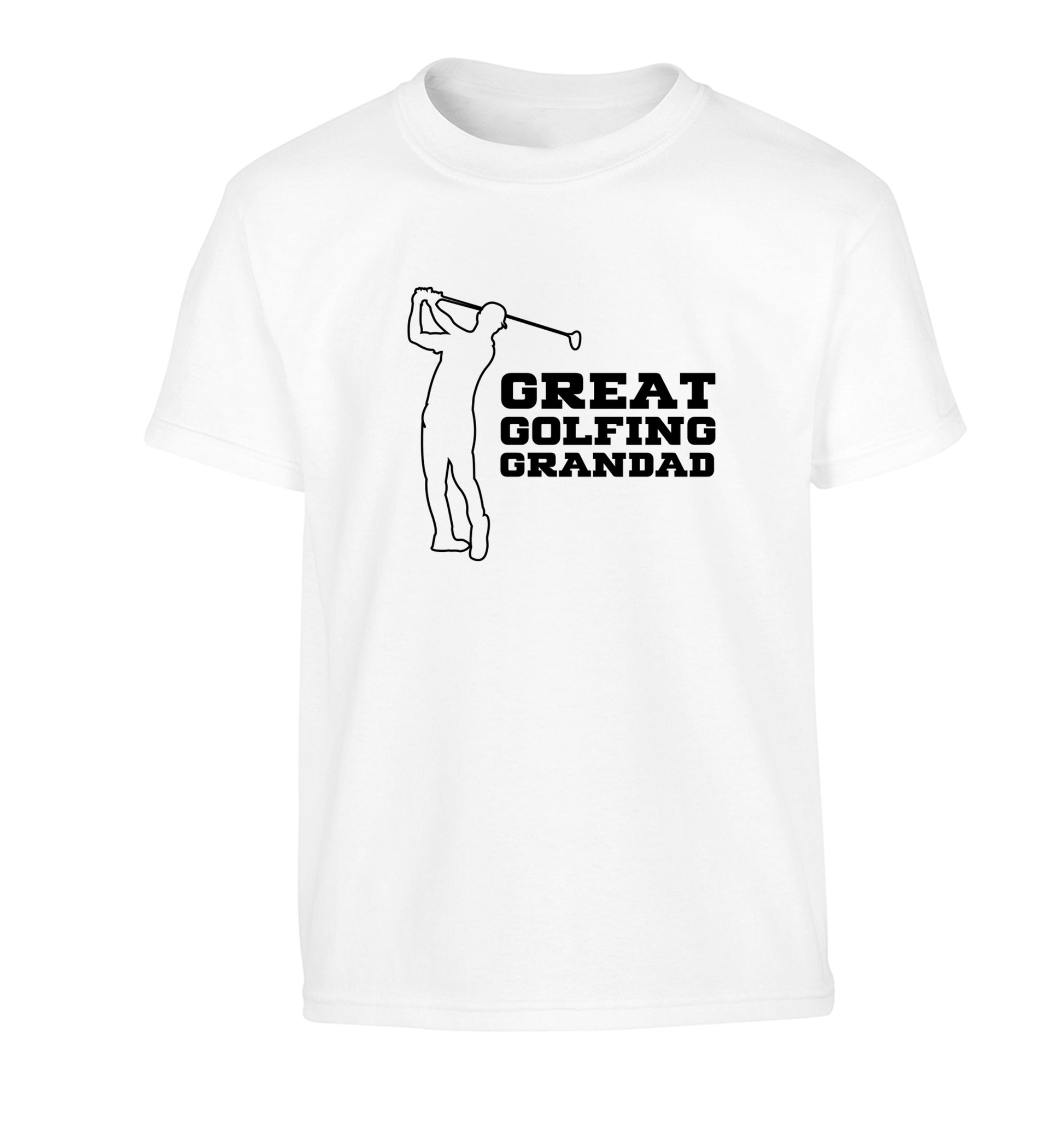 Great Golfing Grandad Children's white Tshirt 12-13 Years