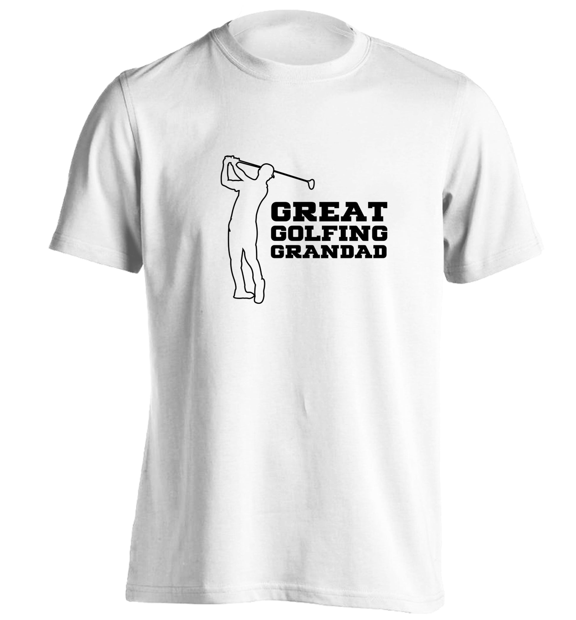 Great Golfing Grandad adults unisex white Tshirt 2XL