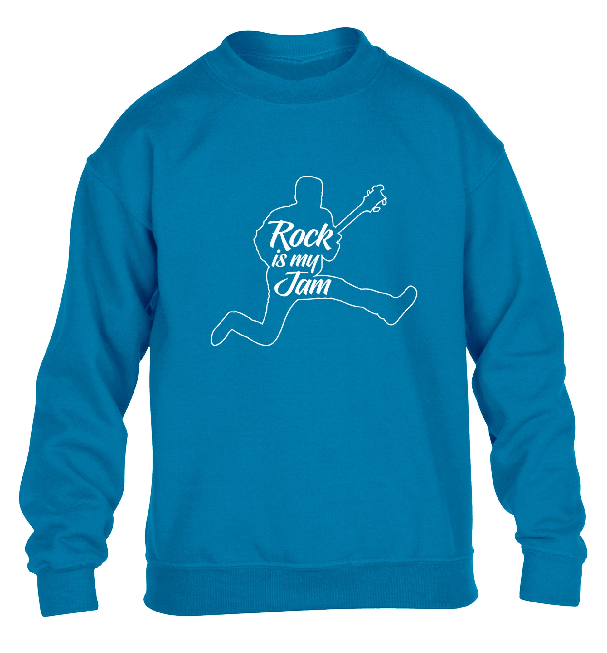 Rock is my jam children's blue sweater 12-13 Years