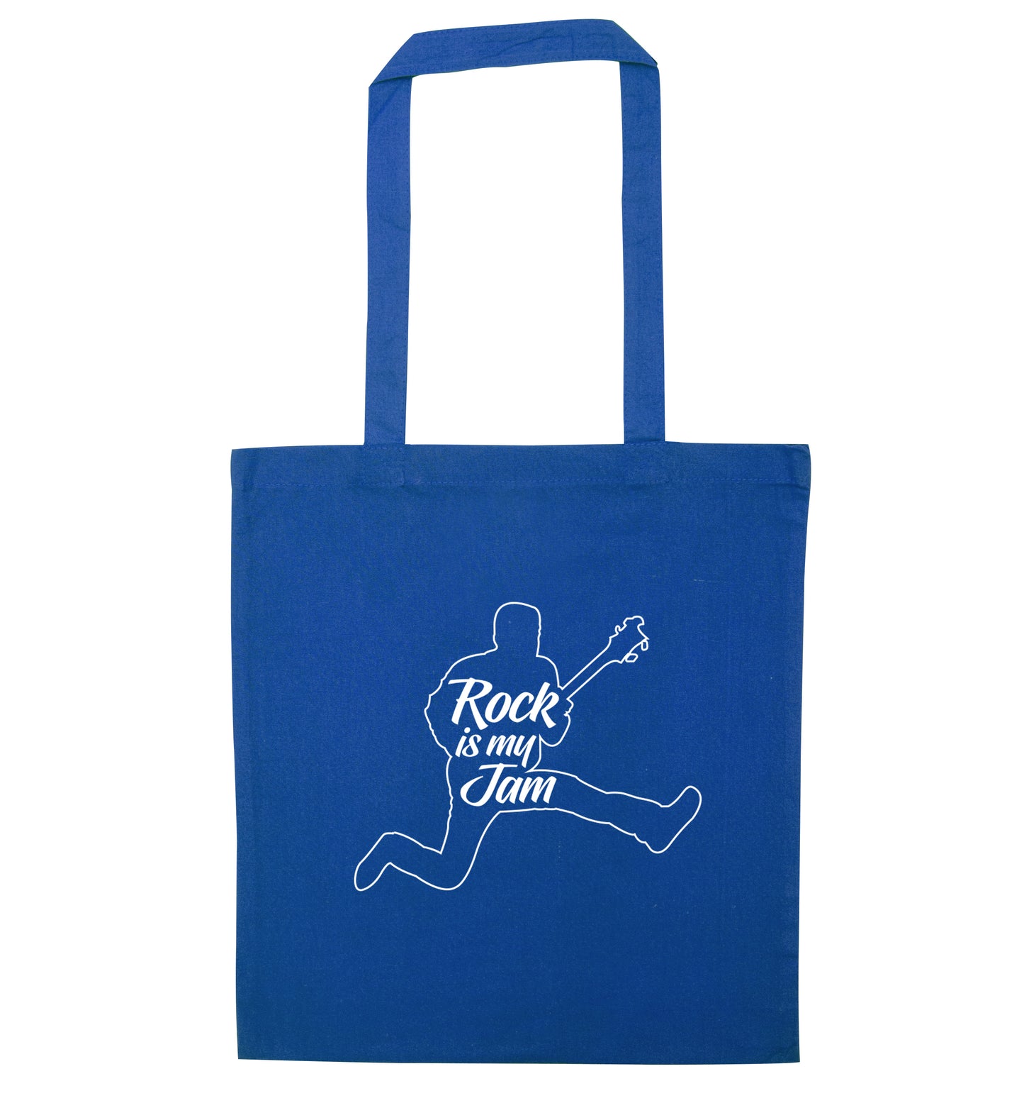 Rock is my jam blue tote bag