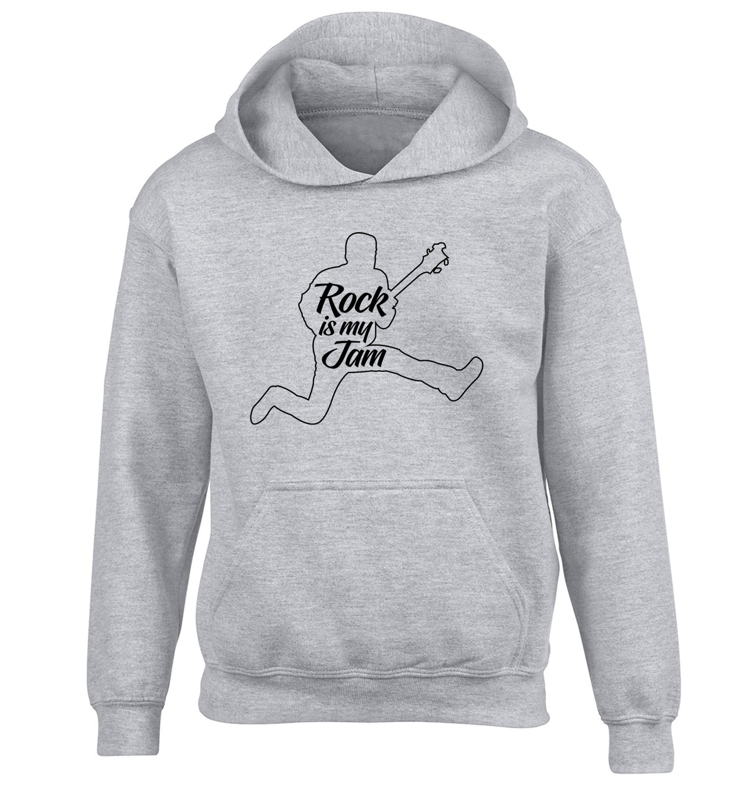 Rock is my jam children's grey hoodie 12-13 Years