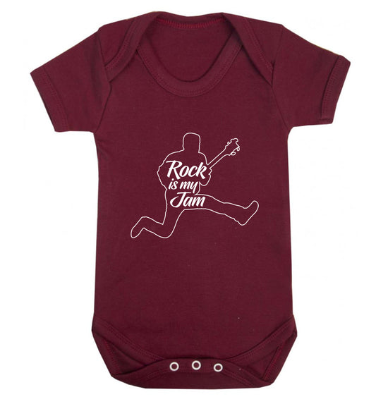 Rock is my jam Baby Vest maroon 18-24 months