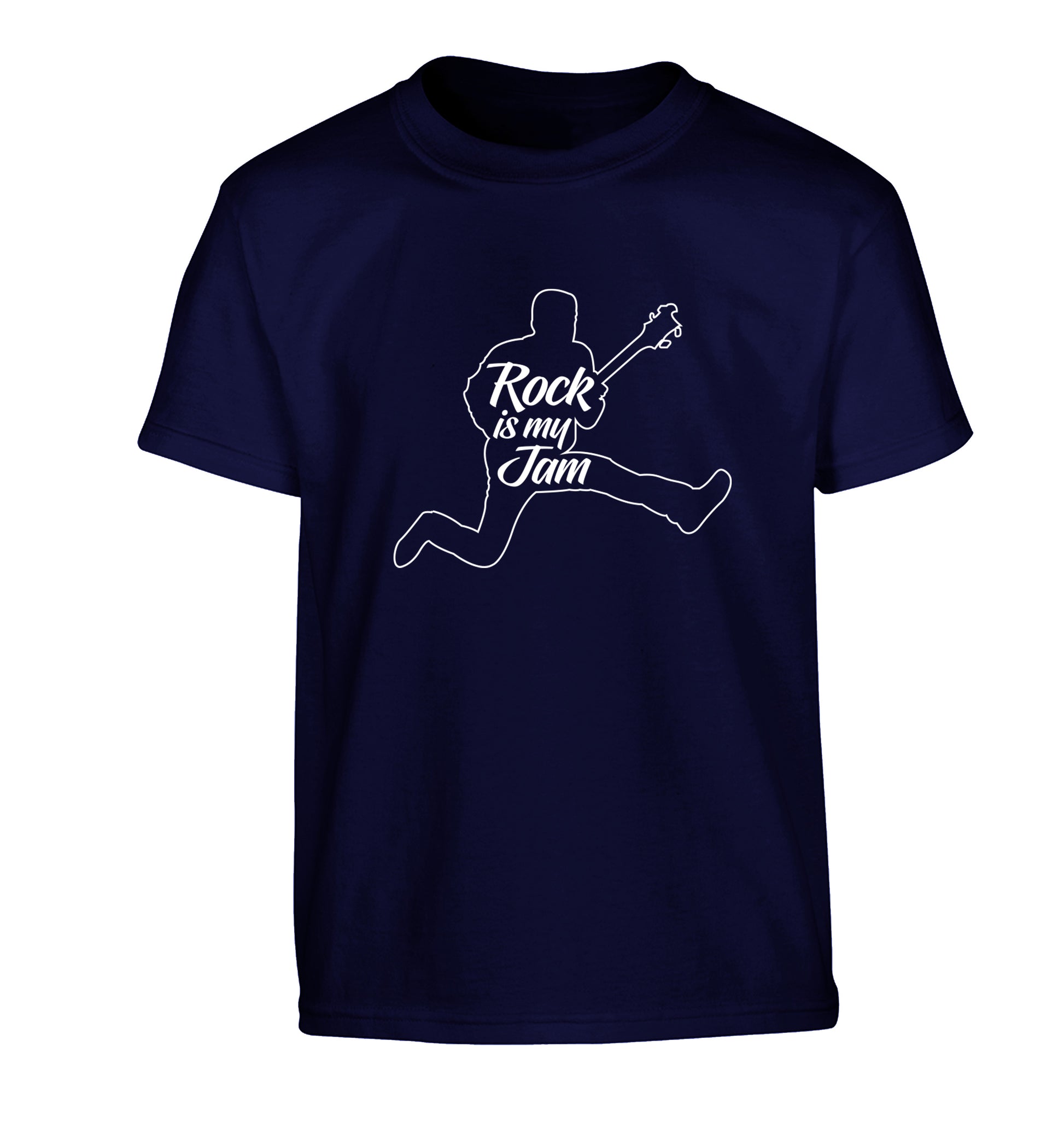 Rock is my jam Children's navy Tshirt 12-13 Years