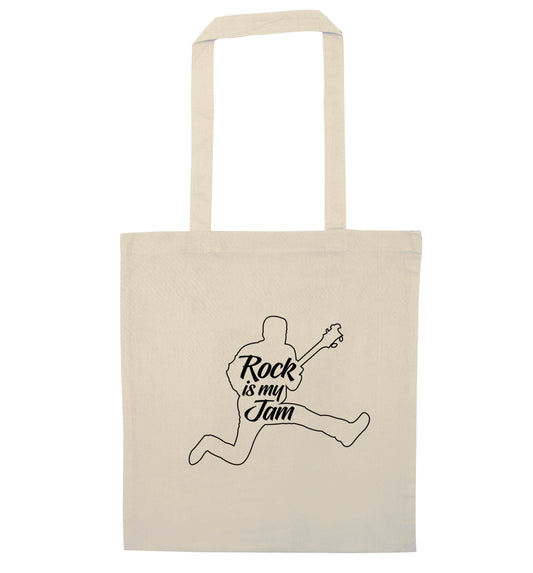 Rock is my jam natural tote bag