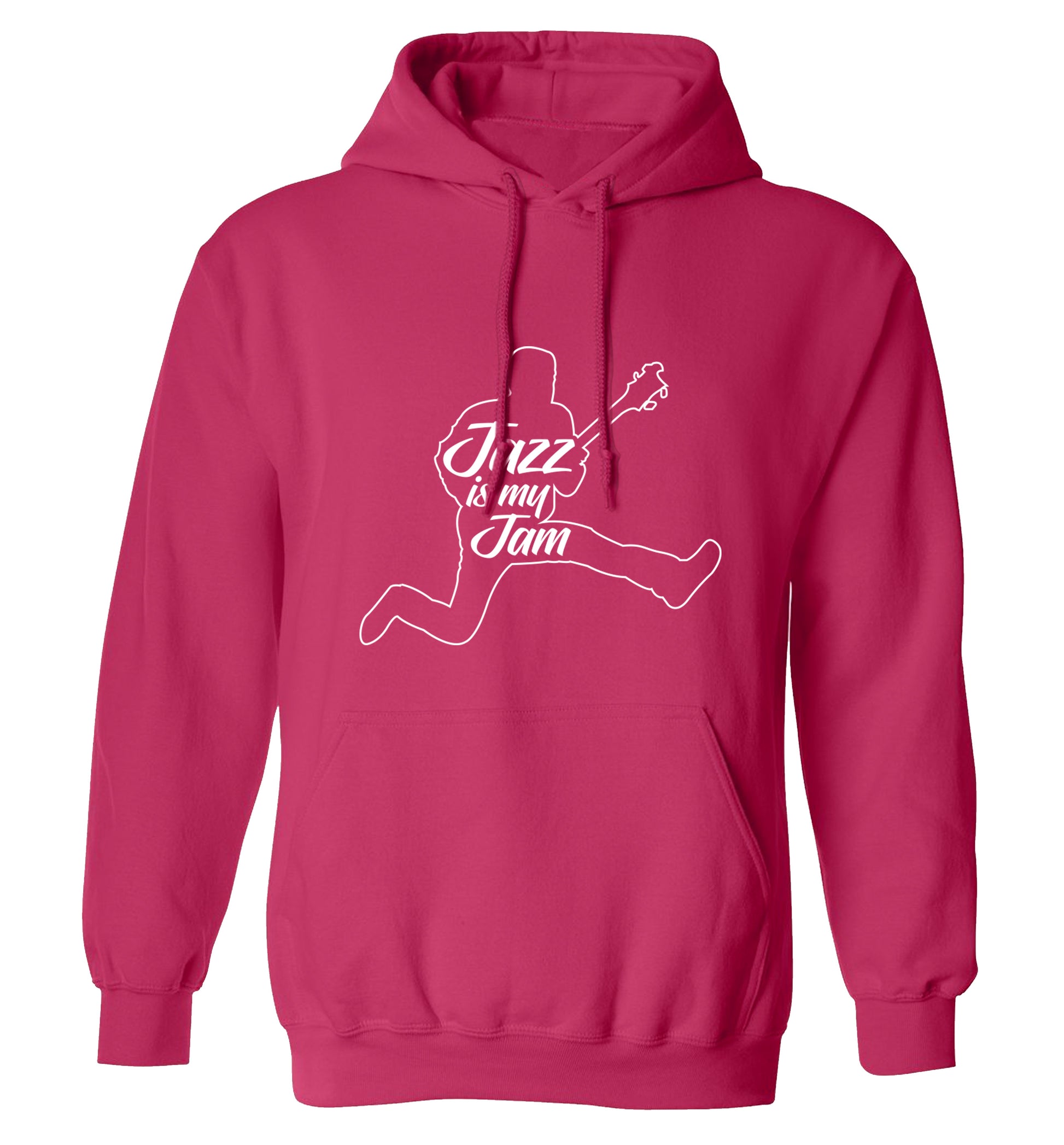 Jazz is my jam adults unisex pink hoodie 2XL