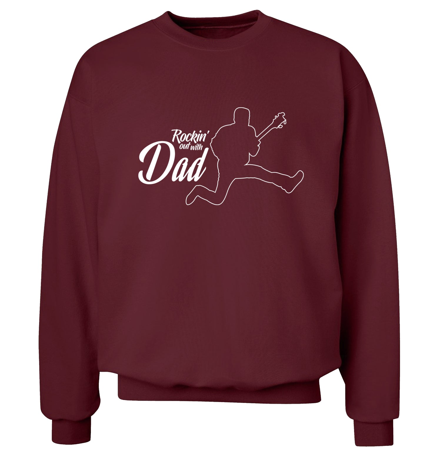 Rockin out with dad Adult's unisex maroon Sweater 2XL