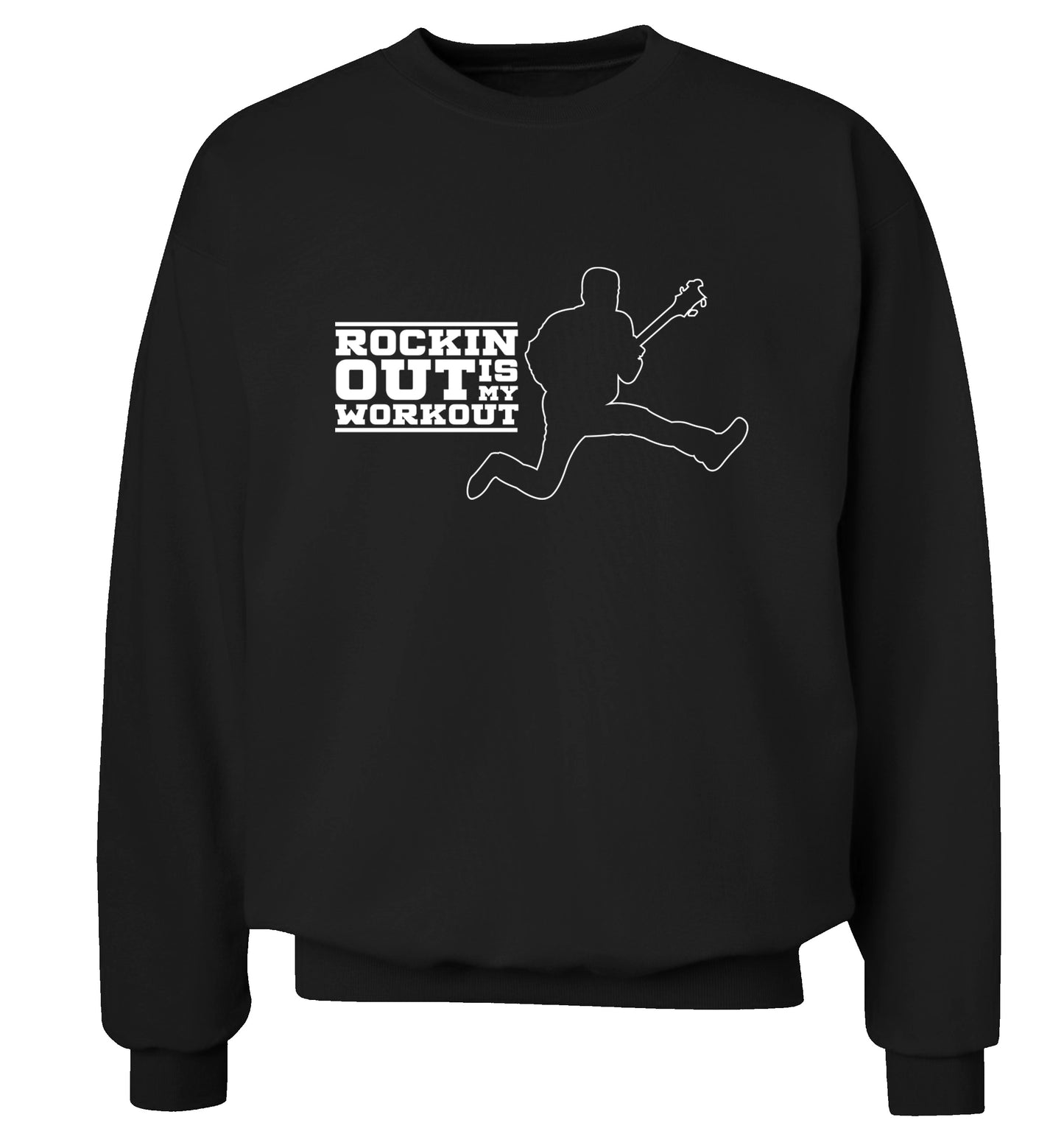 Rockin out is my workout Adult's unisex black Sweater 2XL