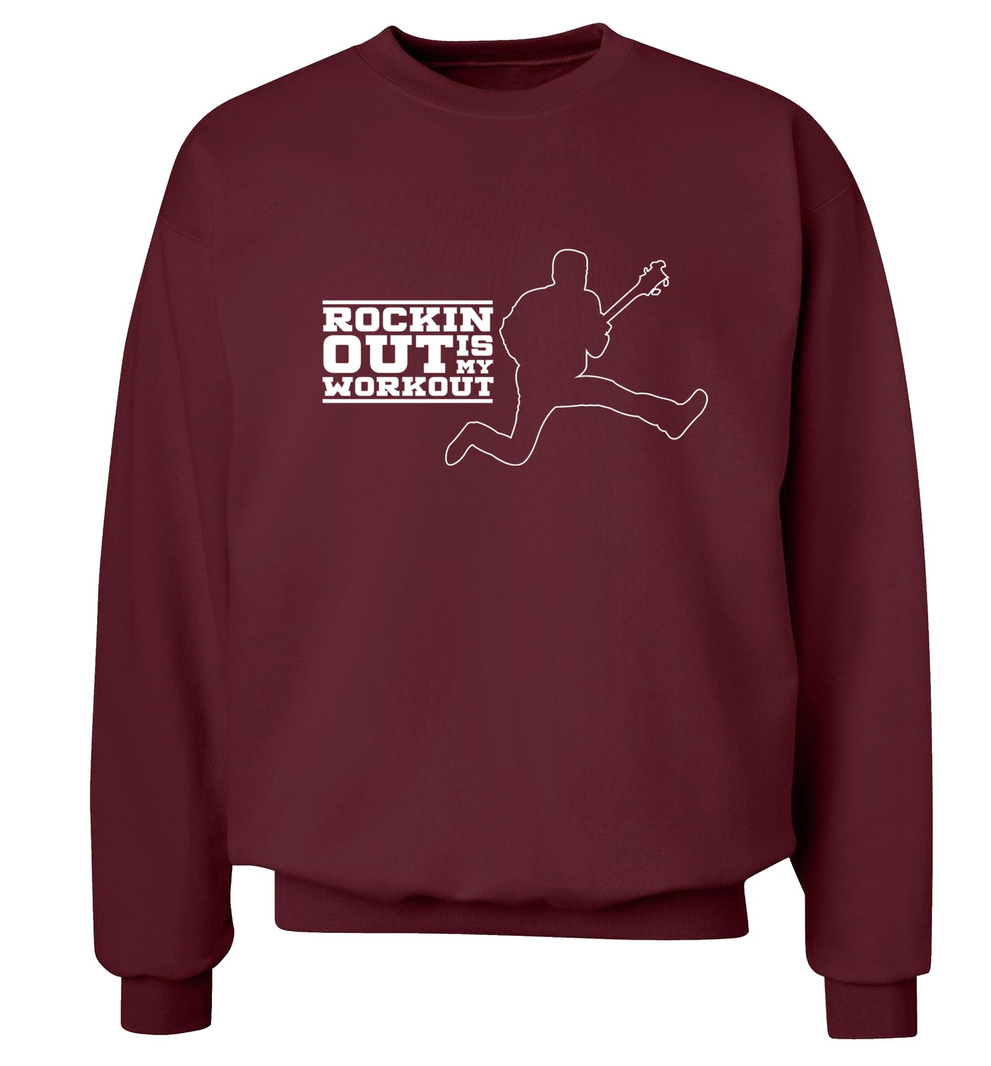 Rockin out is my workout Adult's unisex maroon Sweater 2XL