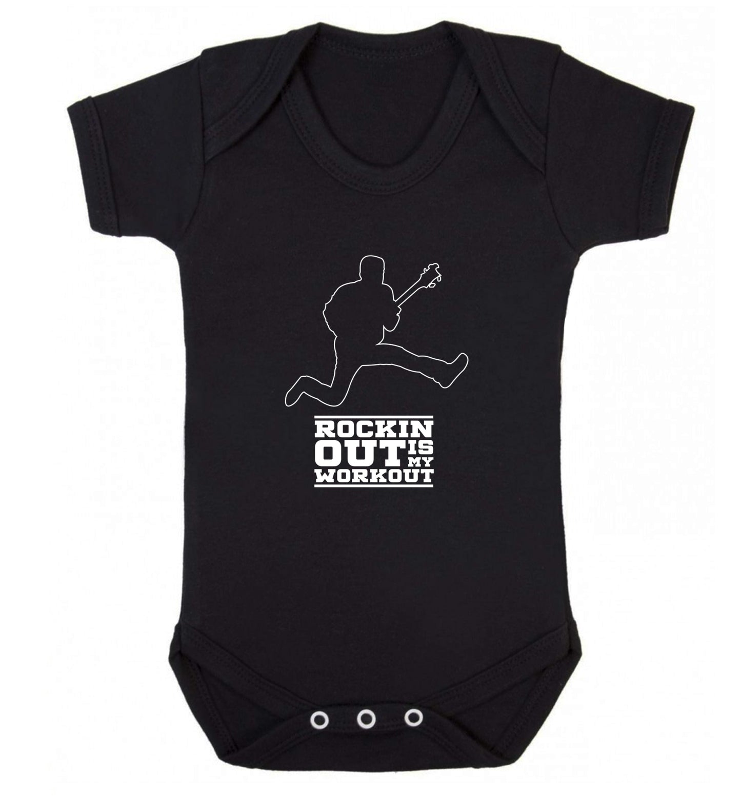 Rockin out is my workout 2 Baby Vest black 18-24 months