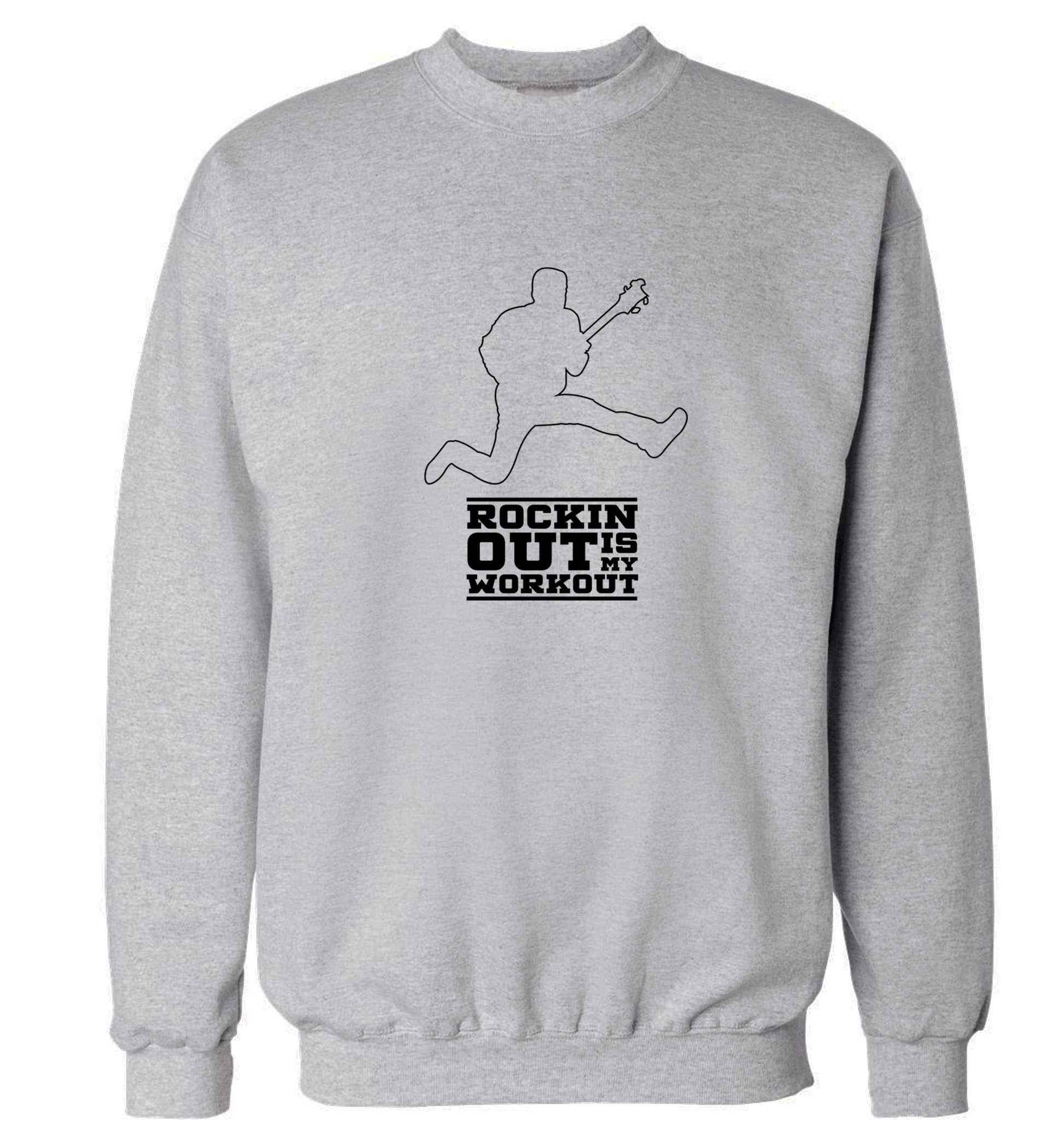 Rockin out is my workout 2 Adult's unisex grey Sweater 2XL