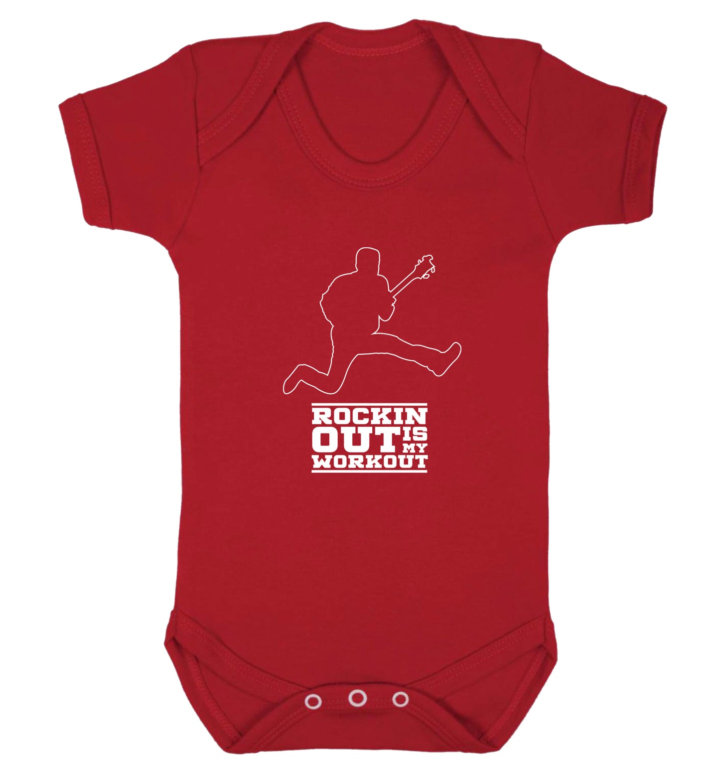Rockin out is my workout 2 Baby Vest red 18-24 months