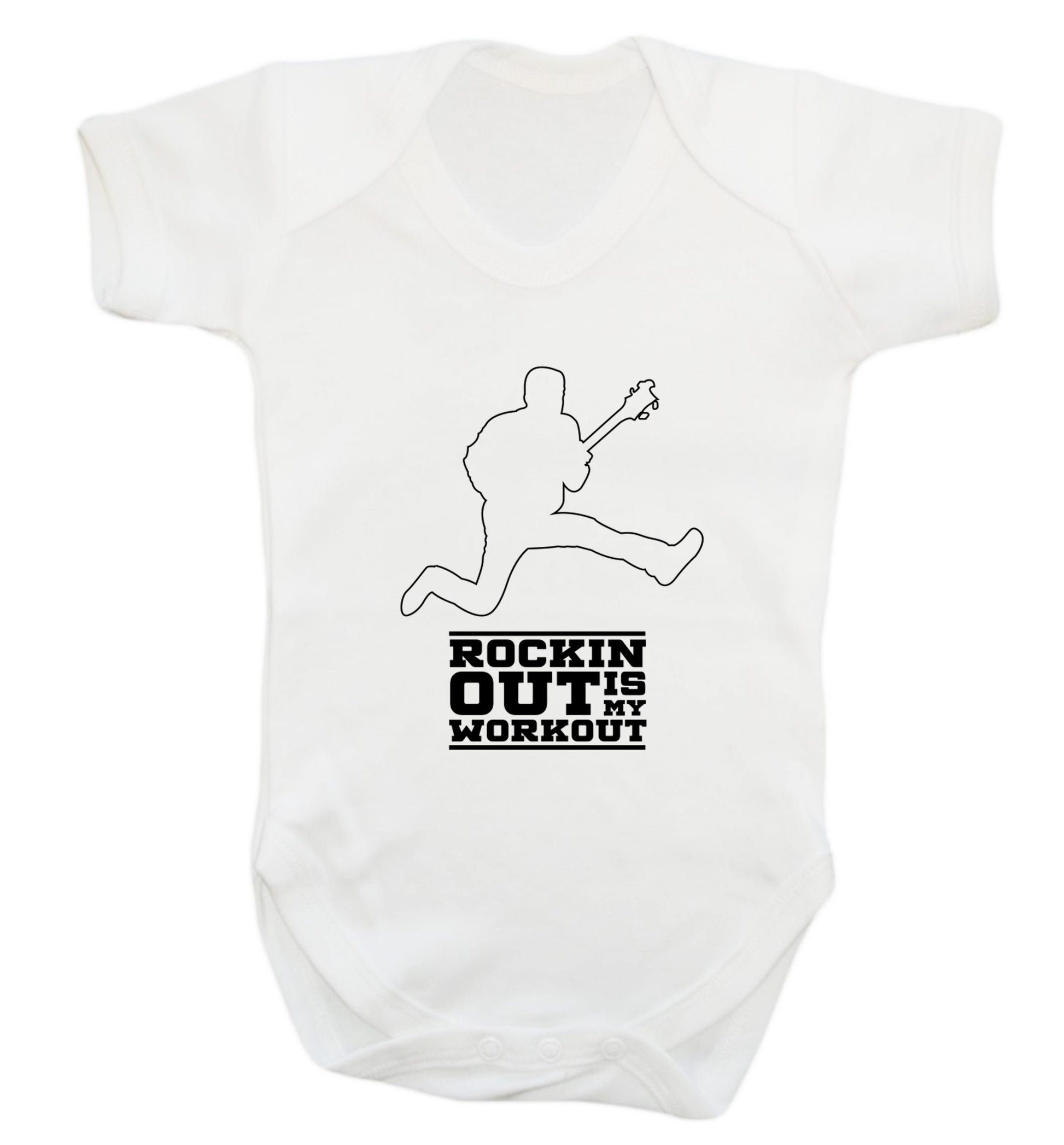 Rockin out is my workout 2 Baby Vest white 18-24 months