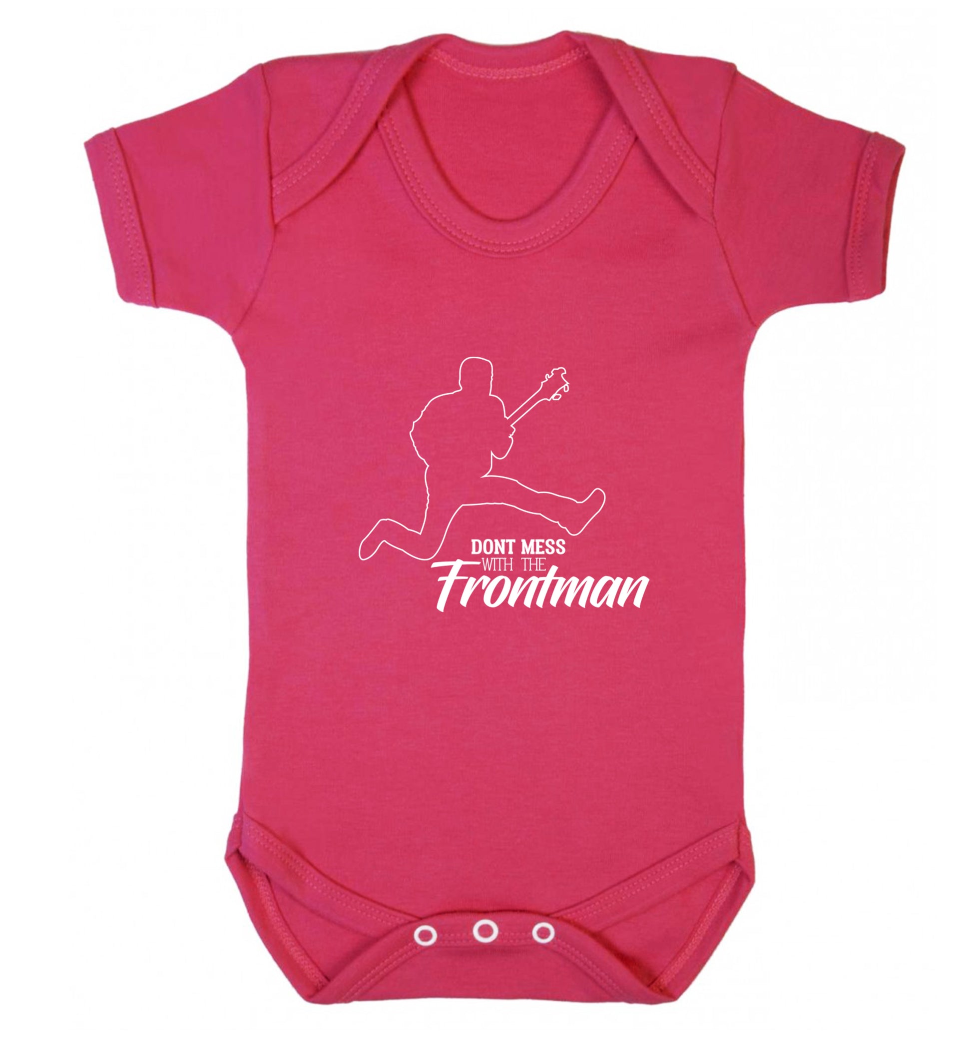 Don't mess with the frontman Baby Vest dark pink 18-24 months