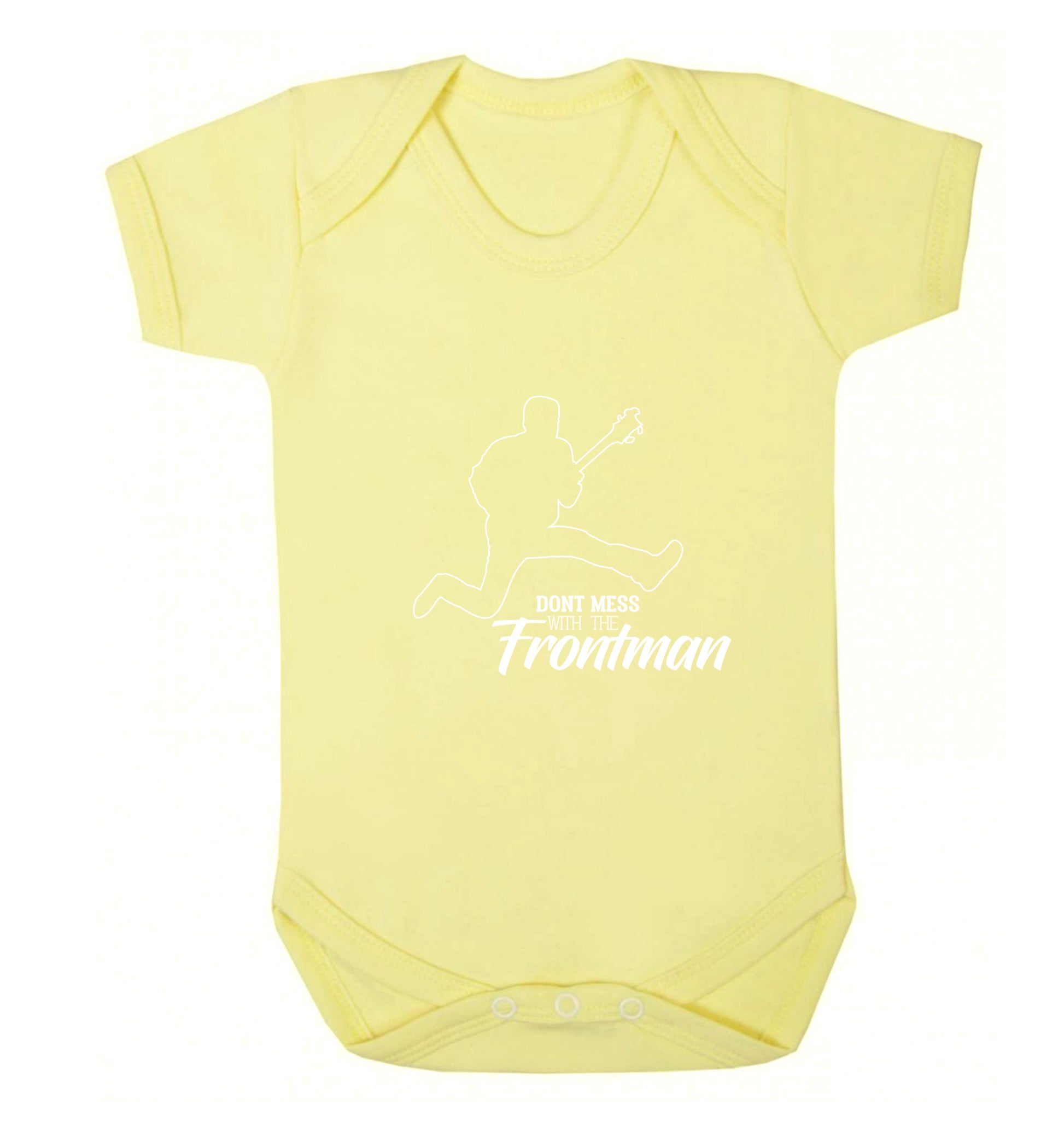 Don't mess with the frontman Baby Vest pale yellow 18-24 months