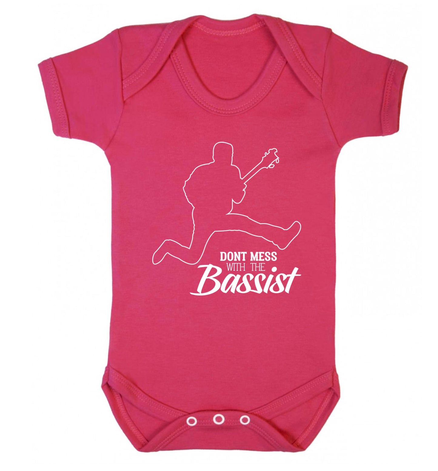 Dont mess with the bassist Baby Vest dark pink 18-24 months
