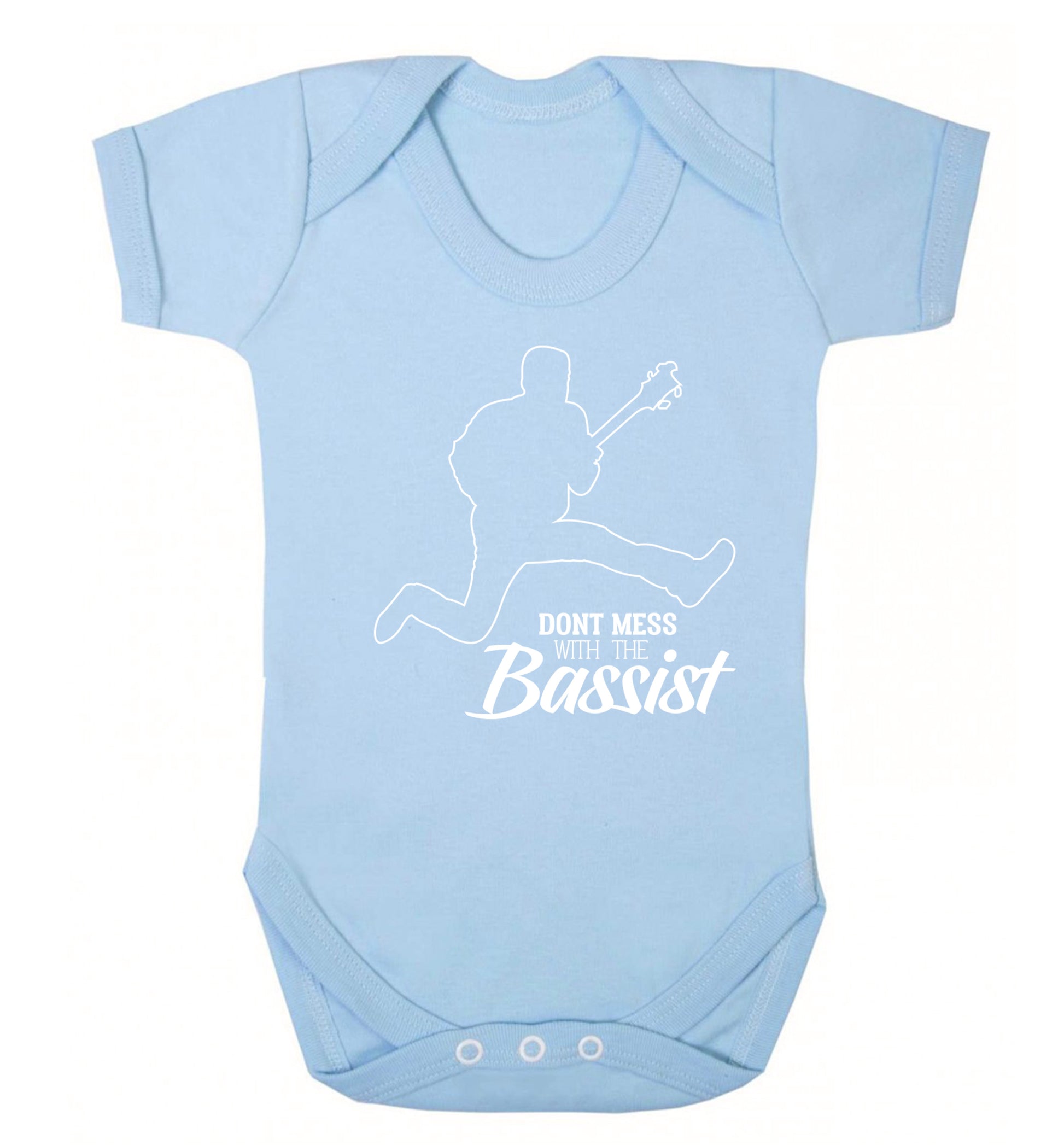 Dont mess with the bassist Baby Vest pale blue 18-24 months