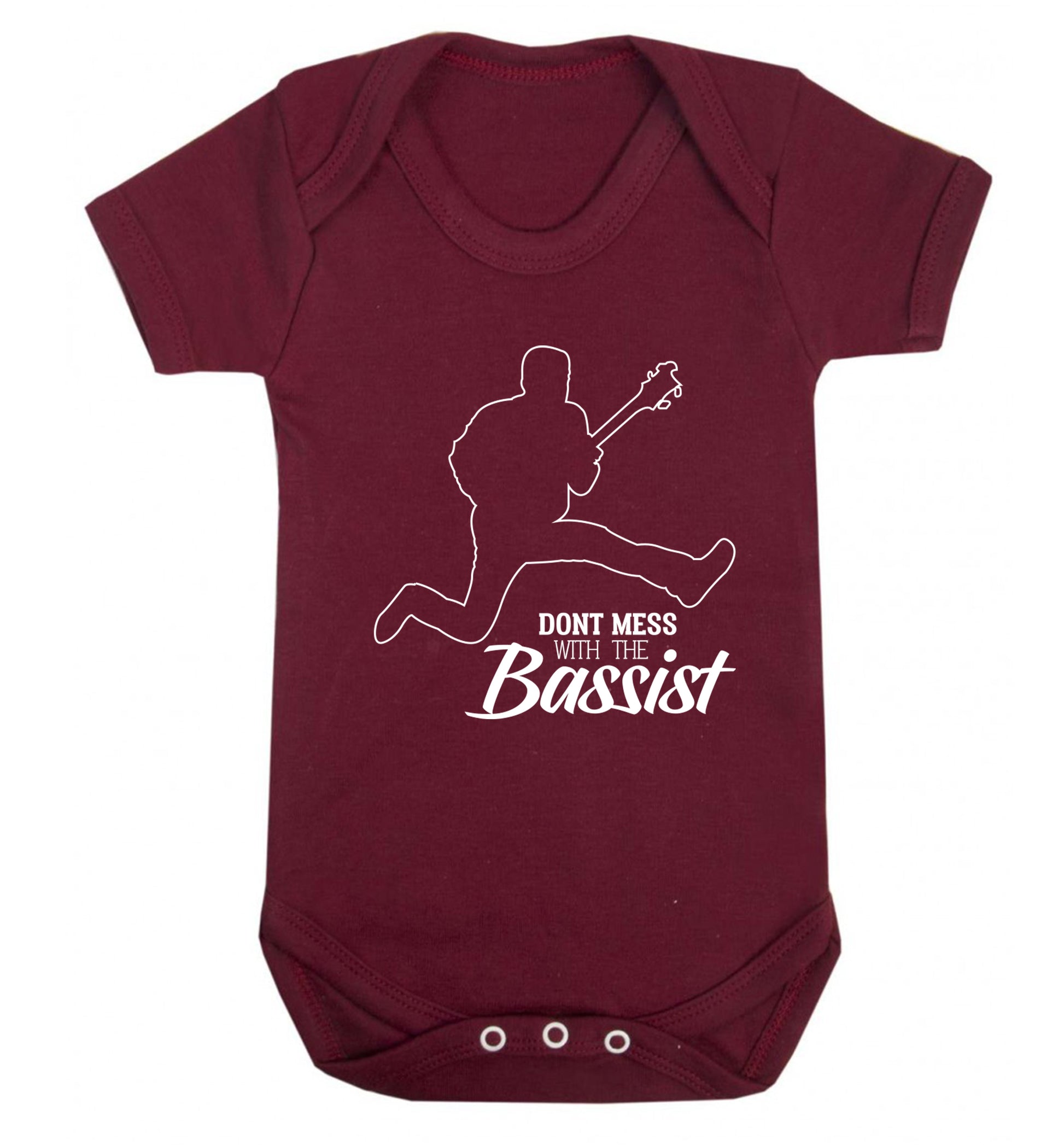 Dont mess with the bassist Baby Vest maroon 18-24 months