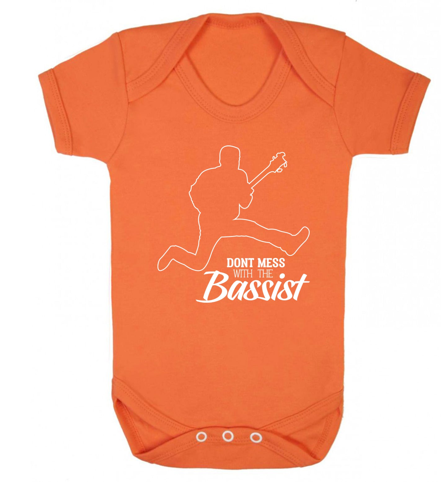 Dont mess with the bassist Baby Vest orange 18-24 months