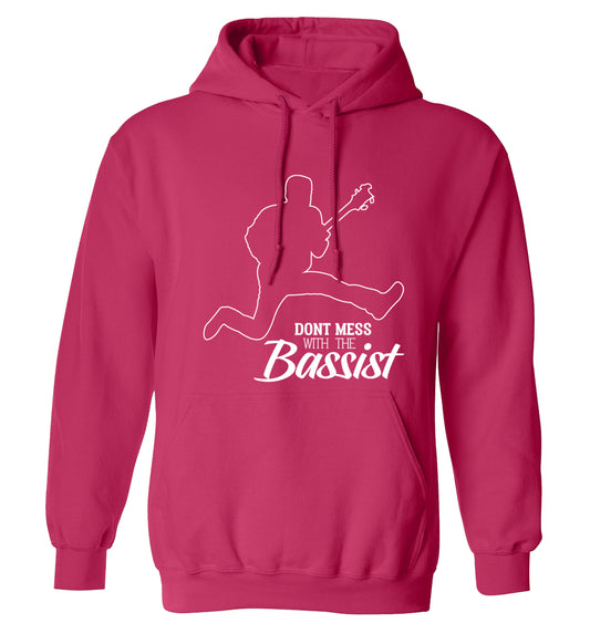 Dont mess with the bassist adults unisex pink hoodie 2XL