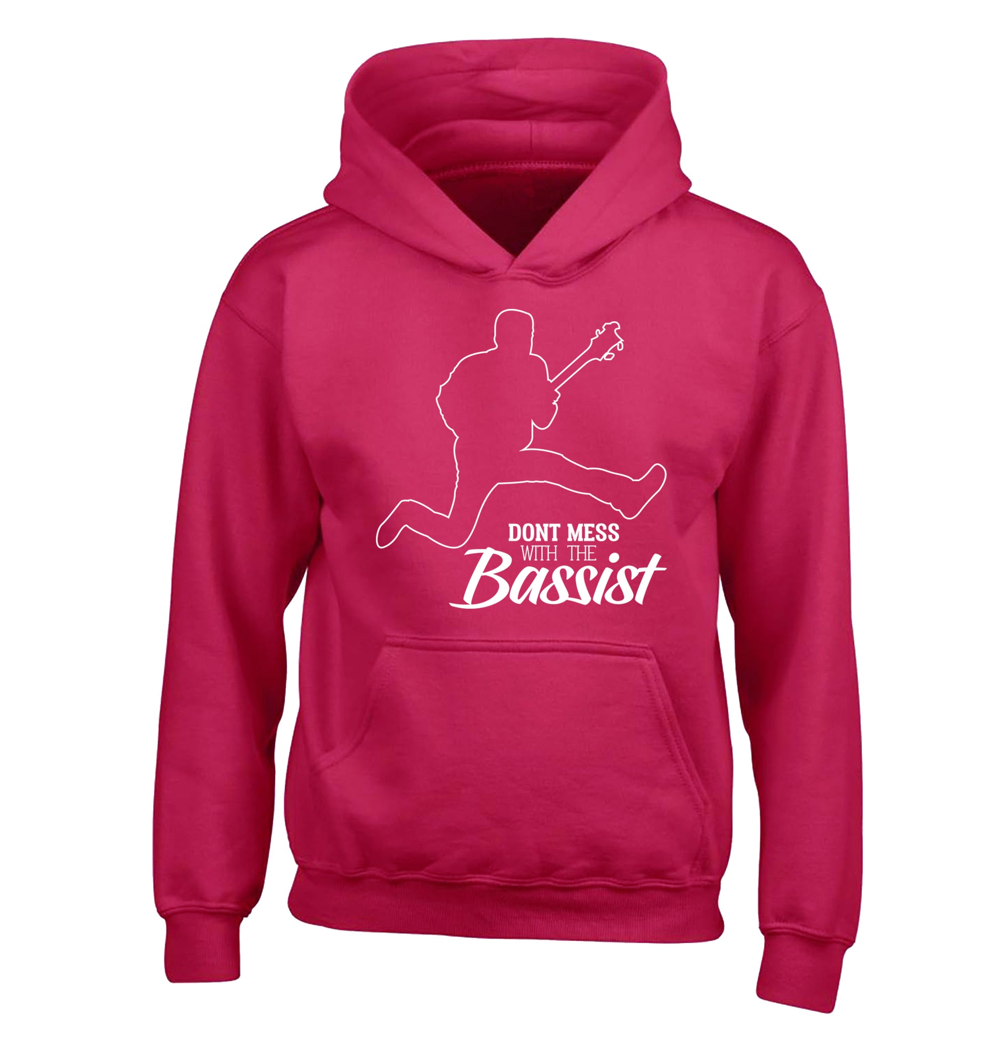 Dont mess with the bassist children's pink hoodie 12-13 Years