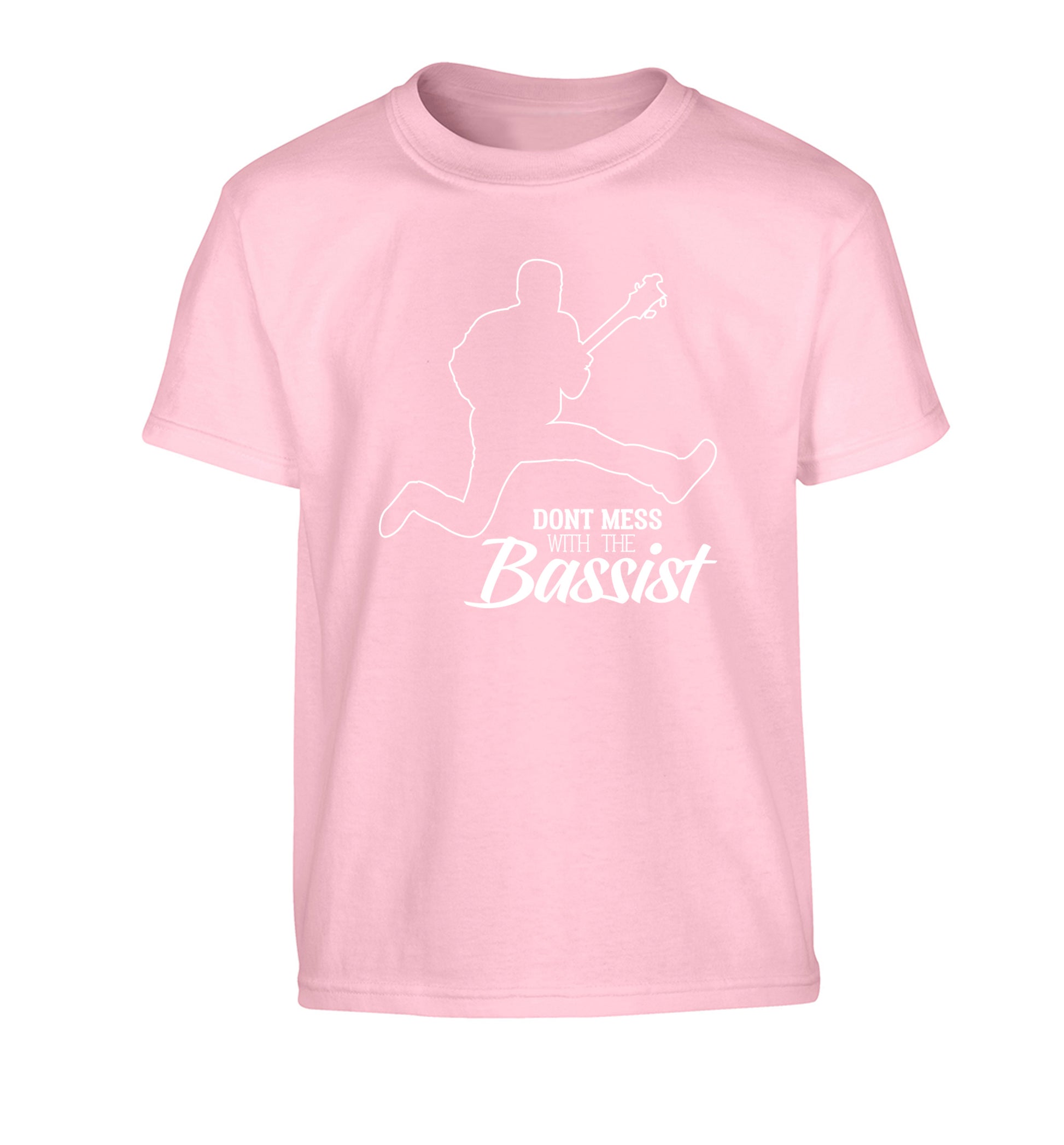Dont mess with the bassist Children's light pink Tshirt 12-13 Years