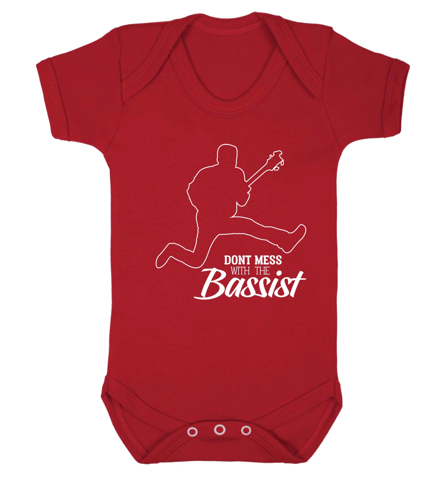 Dont mess with the bassist Baby Vest red 18-24 months