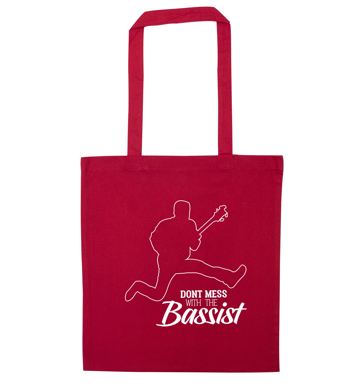 Dont mess with the bassist red tote bag