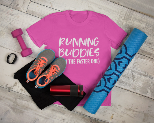 Running buddies (I'm the faster one) | Adult's unisex Tshirt